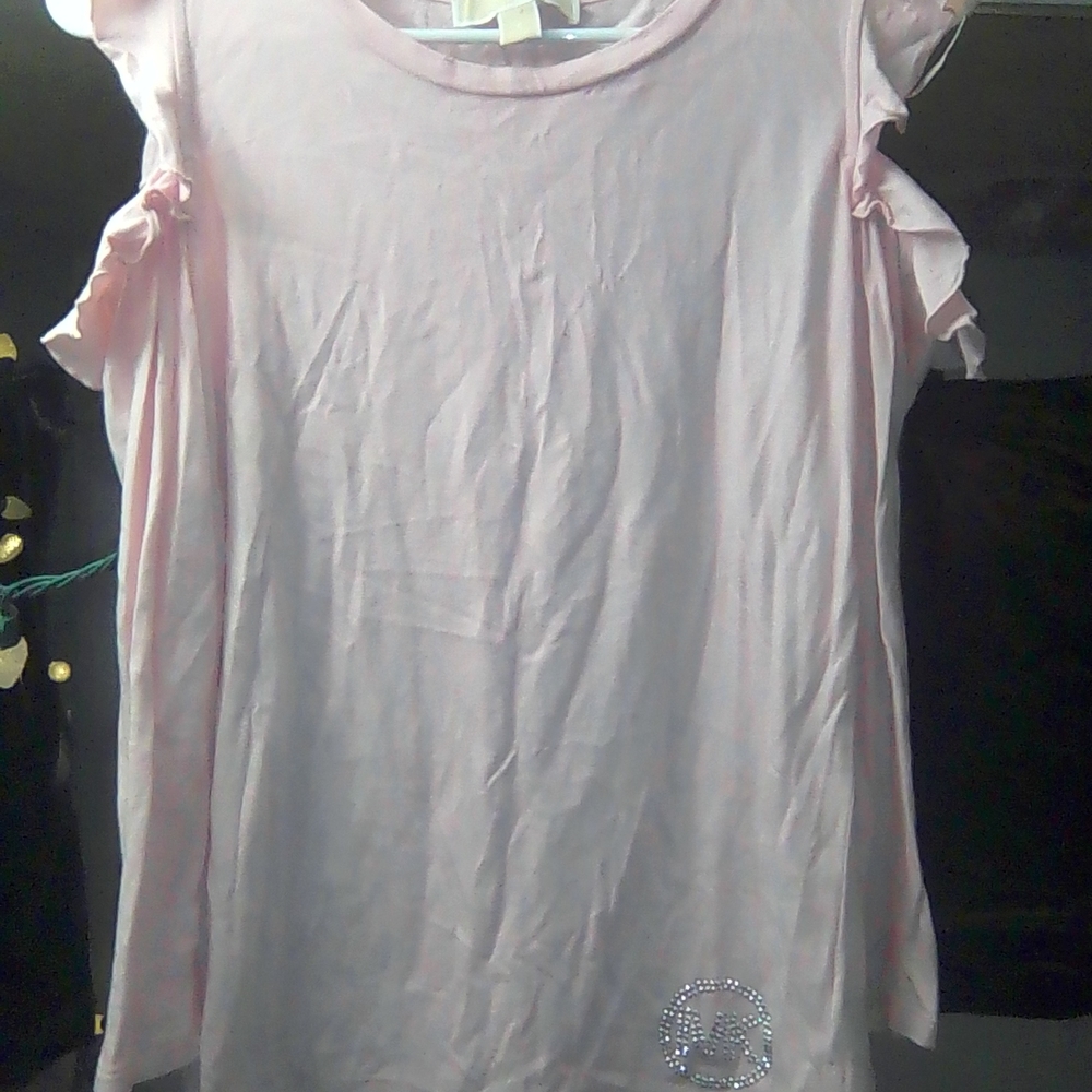 Michael Kors Light Pink Blouse with Rhinestone Accent